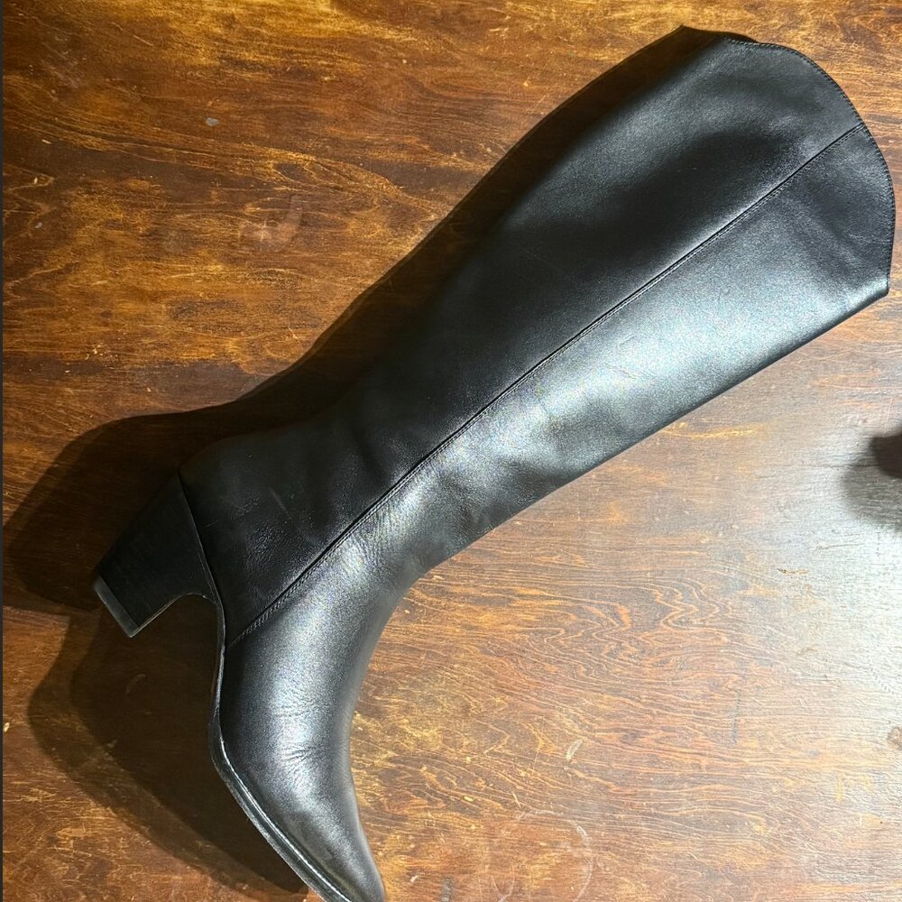 Rachel Comey Black Tall Leather Heeled Boots - Picture 6 of 16
